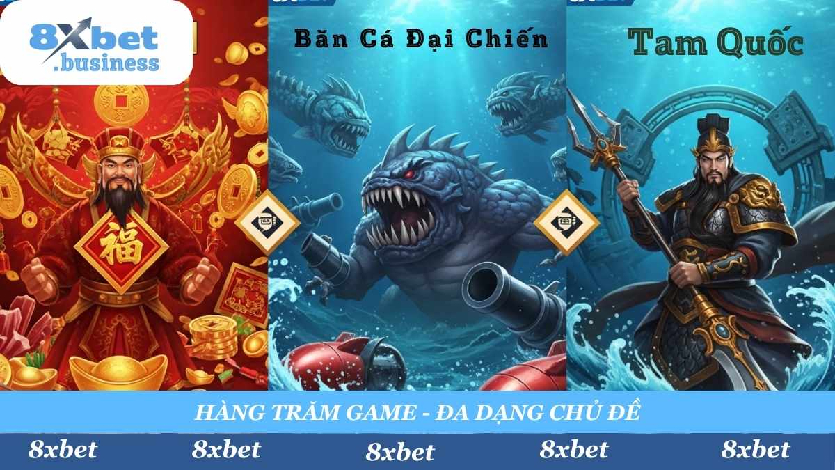 Khám phá kho game Bắn Cá 8xbet với hàng trăm chủ đề độc đáo. Từ Bắn Cá Tam Quốc, Bắn Cá Đại Chiến, đến Fishing Disco, mỗi trò chơi là một cuộc phiêu lưu mới đang chờ bạn khám phá.